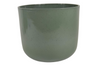 Blumentopf Boule Granit grün glänzend 28cm