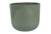 Blumentopf Boule Granit grün glänzend 32cm