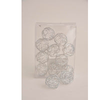 Draht Kugel 3cm (12 Stück) silber