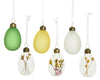 Geschenkpackung a 6 Eierglas grün/gelb H6 D4cm