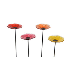 Gartenstecker aus Glas, 4 Farben sortiert, Außendurchmesser 15 cm x Höhe 71 cm