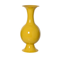 Vase aus Eisen, gelb, Durchmesser 39 cm x Höhe 77 cm