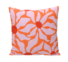 Kissen aus Polyester, außen rosa/farbig, L. 45 cm x B. 45 cm x H. 4 cm