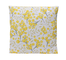 Kissen aus Polyester, gelb/farbig, L. 45 cm x B. 45 cm x H. 8 cm