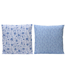 Kissen Polyester 2-farbig außen blau/weiß L.45cm x B.45cm x H.8cm