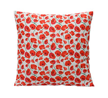 Kissen aus Polyester, Außen rot/farbig, L. 45 cm x B. 45 cm x H. 4 cm