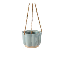 Hängepflanzgefäß Keramik blau Ø 13,2 cm x H 9,5 cm
