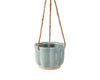 Hängepflanzgefäß Keramik blau Ø 13,2 cm x H 9,5 cm