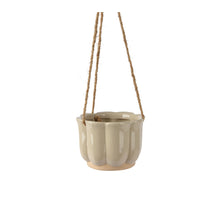 Hängepflanzgefäß Keramik creme Ø 13,2 cm x H 9,5 cm