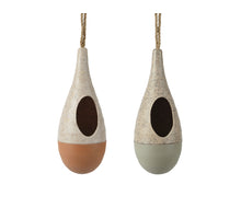 Vogelhaus aus Bambusfaser, 2 Farben sortiert, D10 H26cm