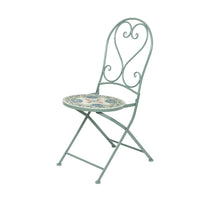Bistrostuhl Cancun Eisen Outdoor grün Mosaik 39x46x93cm