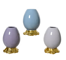 Eine Blumenvase aus Porzellan, Lilamix, 3 Farben, sortiert, D6 H9cm