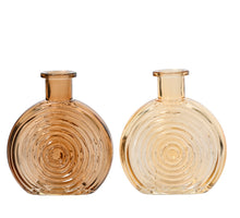 Vase Glas 2 Farben sortiert L.5cm x B.12cm x H.13.5cm
