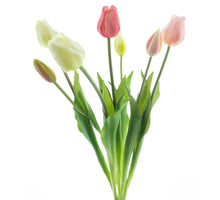 Real Touch Classic gemischte Tulpe Bündel Sally x7 rosa/creme 47