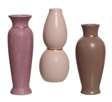 Vase Porzellan 3 sortiert multi H18.5 D7.5cm