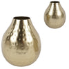 Vase aus Metall, goldfarben, Ø 12 cm, H 14 cm, 2er-Set