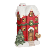 Haus, batteriebetrieben, rot - L35 x B25,5 x H55 cm
