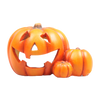 KÜRBIS 3-HALLOWEEN-TEELICHTHALTER 12,5X8X7 CM