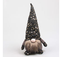 Weihnachtswichtel mit Pailletten 19x13x36 cm Schwarz