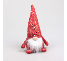 Weihnachtswichtel mit Pailletten 19x13x36 cm Rot