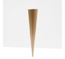 ZINK CONISCHE WAXIINEHOUDER PUNT 25X4 CM GOUD
