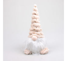 Weihnachtswichtel Toby mit LED, 20x20x40 cm, beige