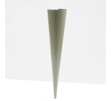 ZINK CONISCHE WAXINEHOUDER PUNT 20X4 CM OLIJF GROEN