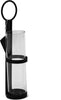 Theelichthouder wandhanger metaal 28,5x6,5cm zwart