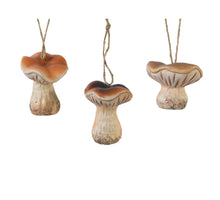 Herbstanhänger Pilz Terrakotta 6 x 6 x 8 cm 3er Set