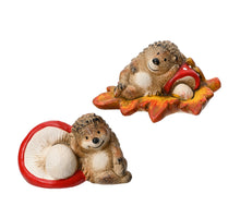 Herbstfigur Igel 11 x 7 x 6,5 cm Terrakotta 2er-Set