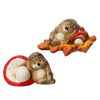 Herbstfigur Igel 11 x 7 x 6,5 cm Terrakotta 2er-Set