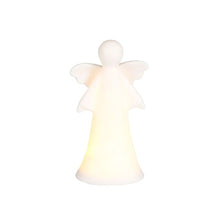 Engel, weiß, LED, batteriebetrieben - L9,5 x B6 x H17 cm
