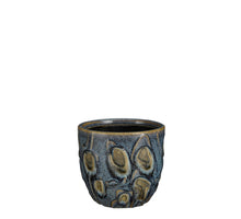 Helma Topf rund blau - h11,5xd12,5cm