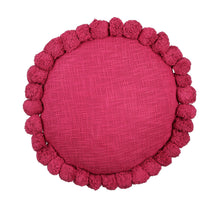 Kissen pom pon fuchsia - h10xd40cm