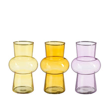 Bally Vase Glas rosa gelb orange 3 sortiert - h20xd11cm