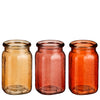 Sally Vase Glas l.braun l. rosa orange 3 sortiert - h16,5xd9,5cm