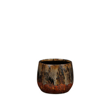 Frederique Topf rund braun - h13xd16,5cm