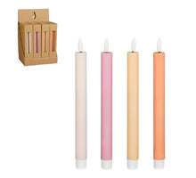 Abendessen Kerze Wachs führte 2 Stück b.o. Timer - 4 sortiert - h22xd2,2cm