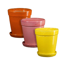 Madrid Topf gelb orange rosa 3-fach sortiert - H24xT22cm