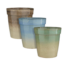 Madrid Topf rund hellblau braun mintgrün 3-fach sortiert – H53xT50,5cm