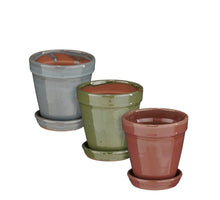 Madrid Topf rund rauchrosa grau grün 3-fach sortiert - h11,5xt11,5cm