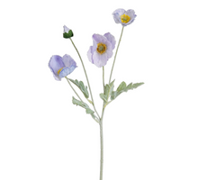 Mohnblume blau Real Touch - L61cm