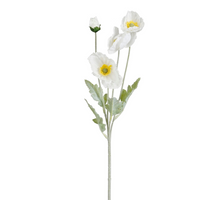 Mohn weiß Real Touch - L61cm