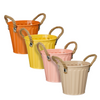 Lindsey Topf Zink rund gelb orange rosa beige 4-fach sortiert - H12xT13cm