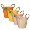 Lindsey Topf Zink rund gelb orange rosa beige 4-fach sortiert – h15xd16cm