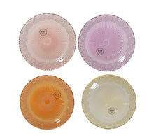 Frühstücksteller Glas 4-fach sortiert 25cm x 1,8cm