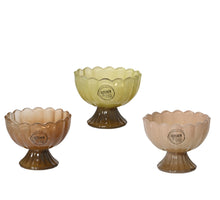 Schale Glas 3-fach sortiert 9cm x 7,1cm