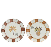 Frühstücksteller Porzellan 2-fach sortiert braun/farbig 18,2cm x 2cm