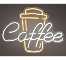 LED Neon USB Kaffee durchgehend innen mehrfarbig 1,6cm x 40cm x 30cm