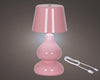 LED oplaadbare tafellamp ijzer steady binnen roze/warm wit 1